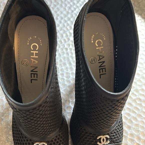 Authentic Chanel peep toe booties - Picture 4 of 5